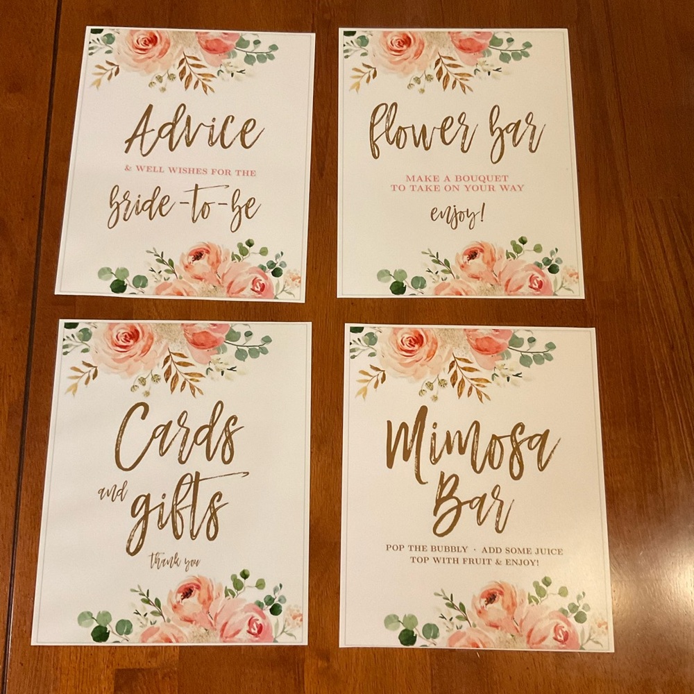 Pink and Green Floral Cards for Celebrations